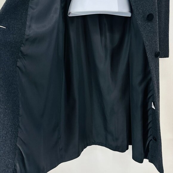 VTG Forecaster of Boston Long Wool Coat Velvet Trim Preppy Old Money Womens 16 B - Picture 8 of 13